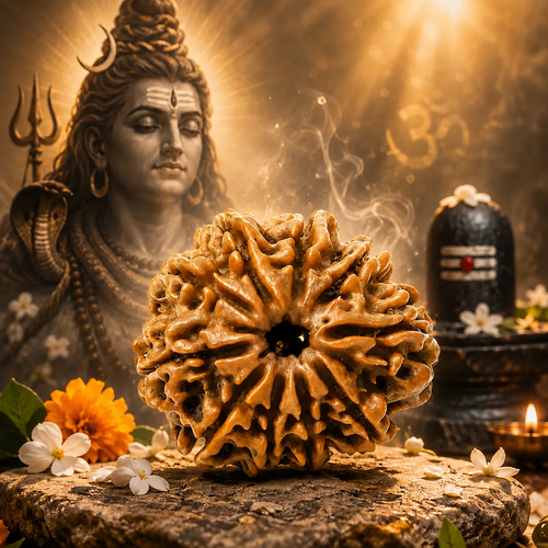 10 Mukhi Nepali Certified Rudraksha Original Natural Bead Divyaura