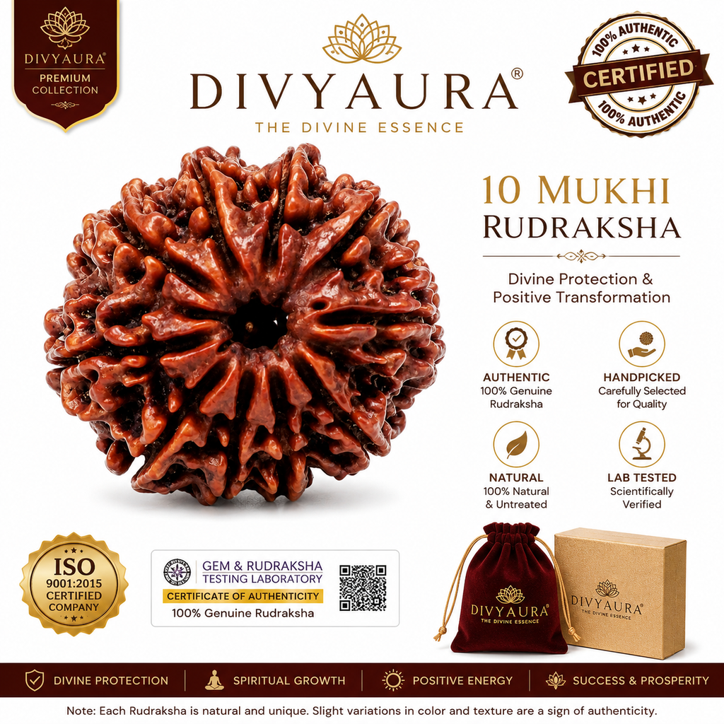 10 Mukhi Nepali Certified Rudraksha
