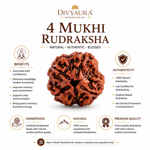 4 Mukhi Nepali Certified Rudraksha