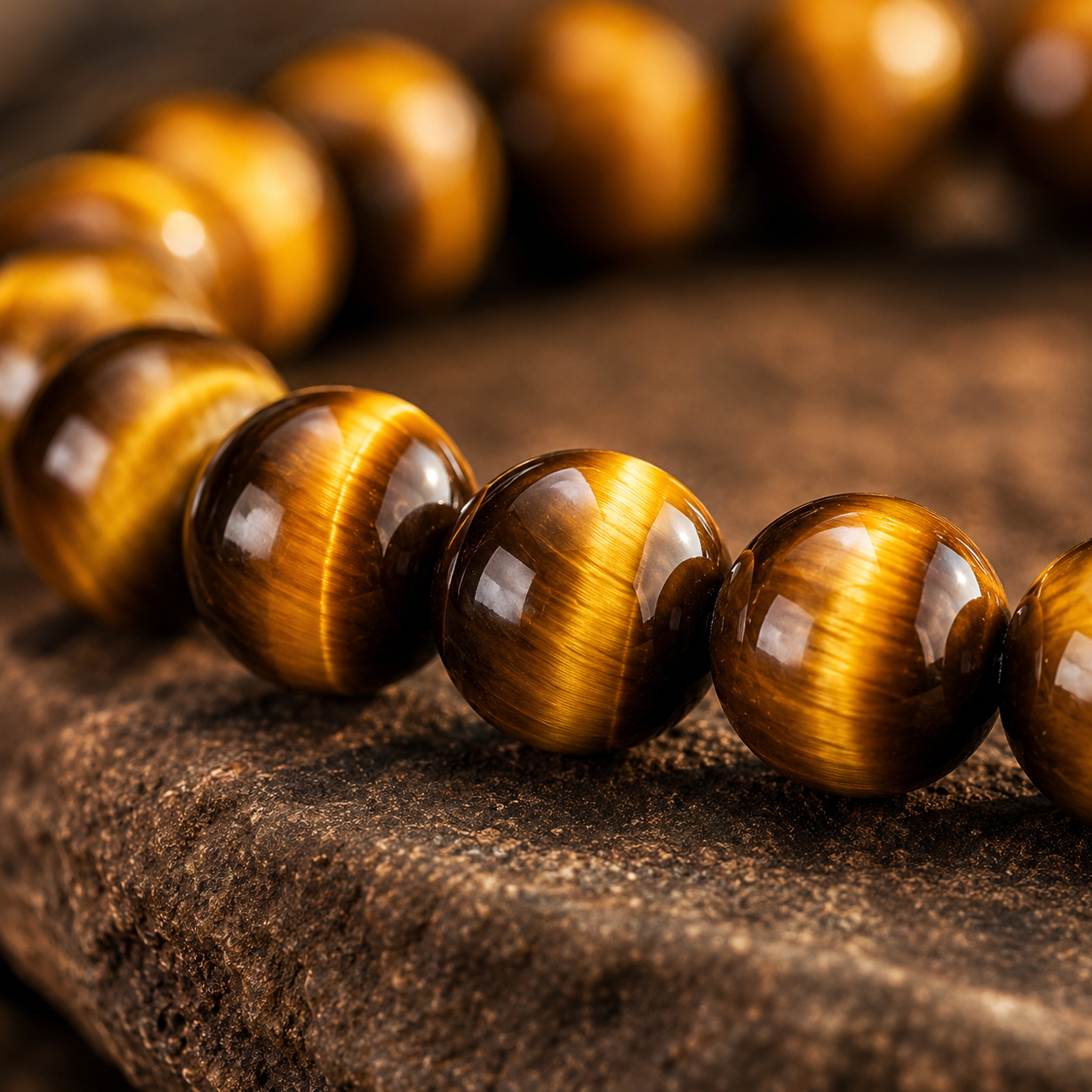 Genuine Tiger Eye Stone Bracelet for Confidence and Protection