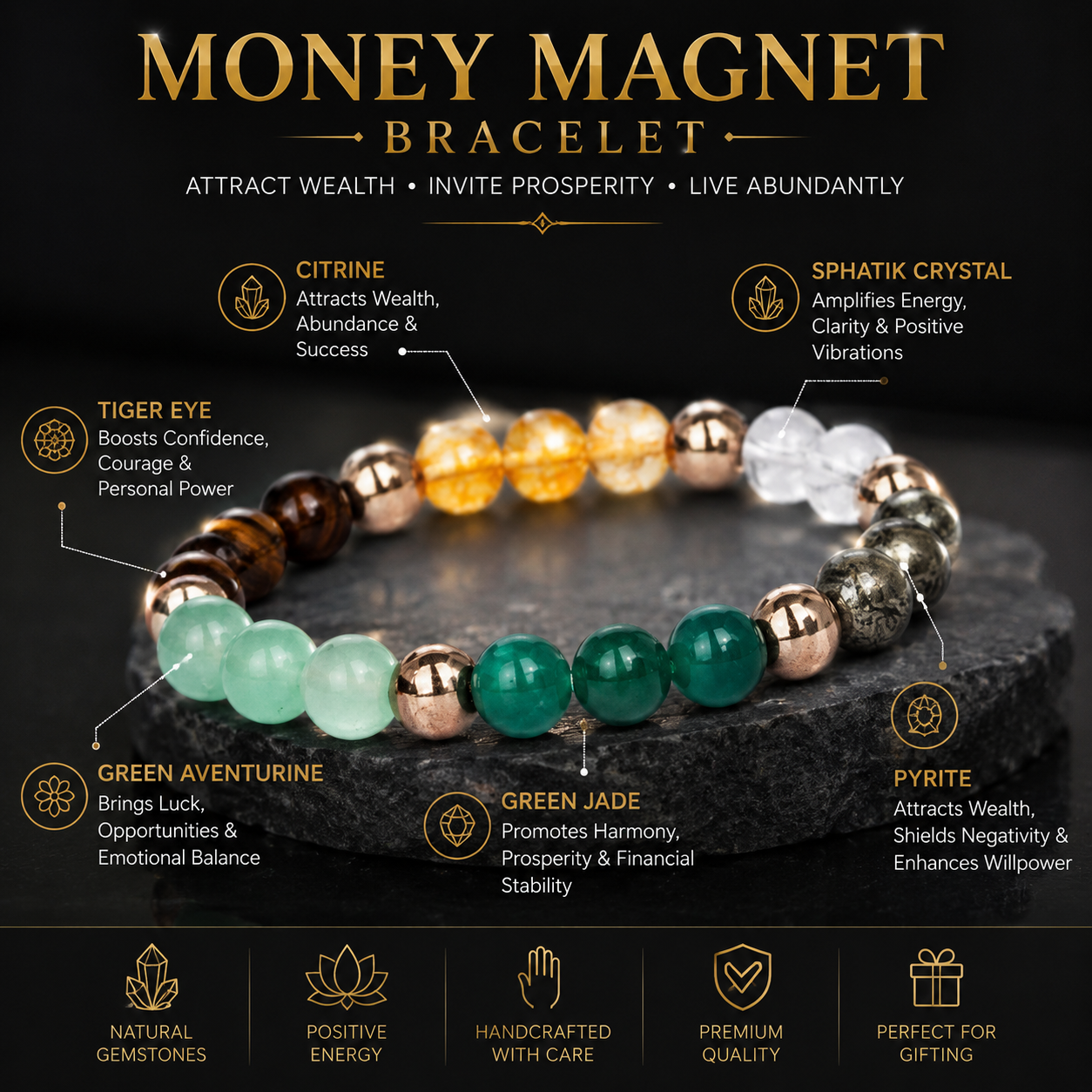 Money Magnet Bracelet | Attract Wealth, Luck & Success