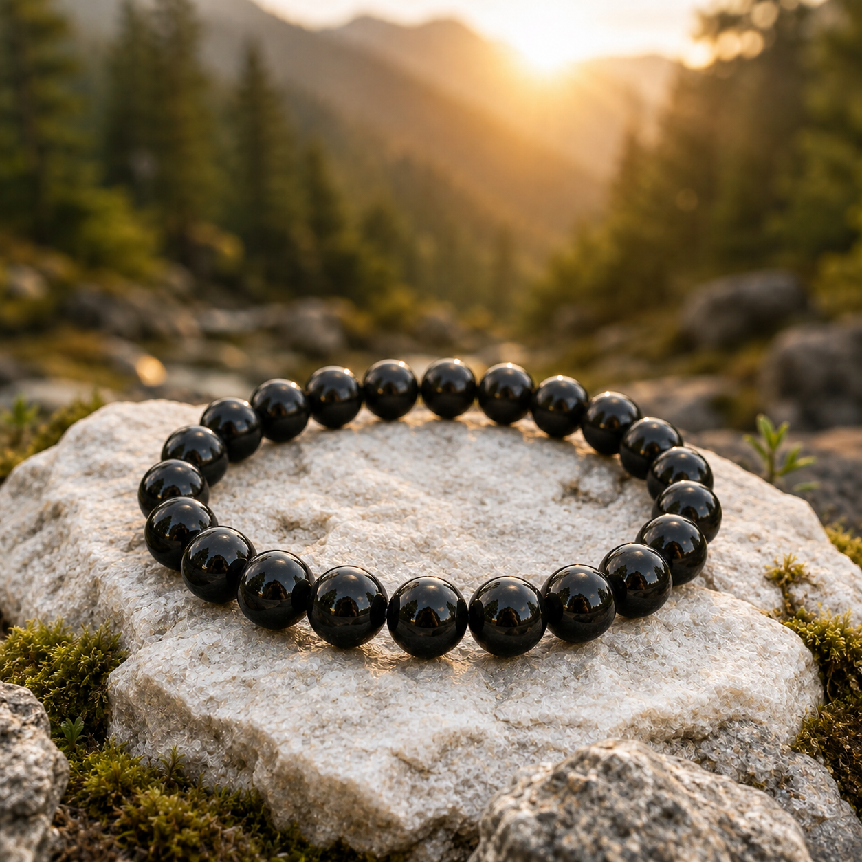 Premium Natural Black Obsidian Bracelet