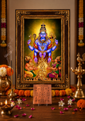 Swarna Akarshana Bhairava Photo Frame with 2×2 Inch Pure Copper Yantra | Premium Vastu Combo