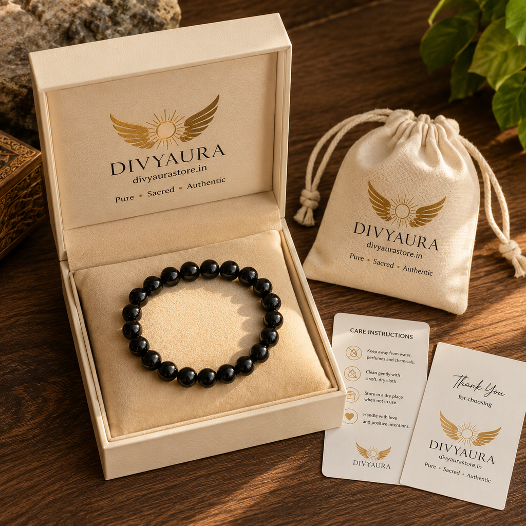 Premium Natural Black Obsidian Bracelet